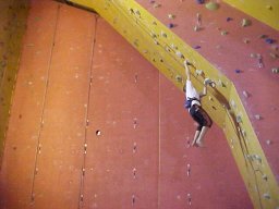 Antoine Duret dans la voie sans les pieds
