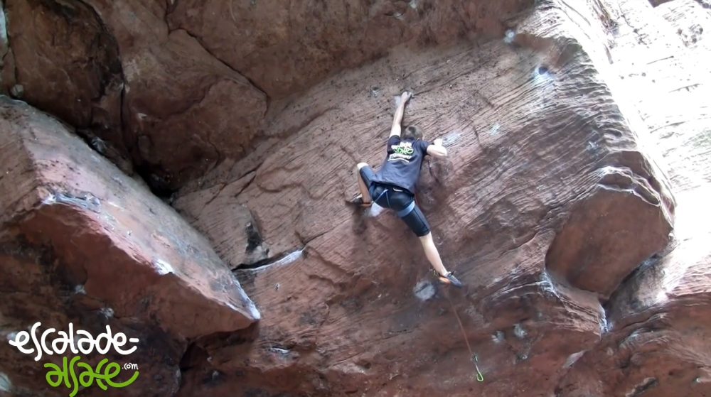 Traces blanches 8a pour Jules et Arthur ! | Escalade Alsace